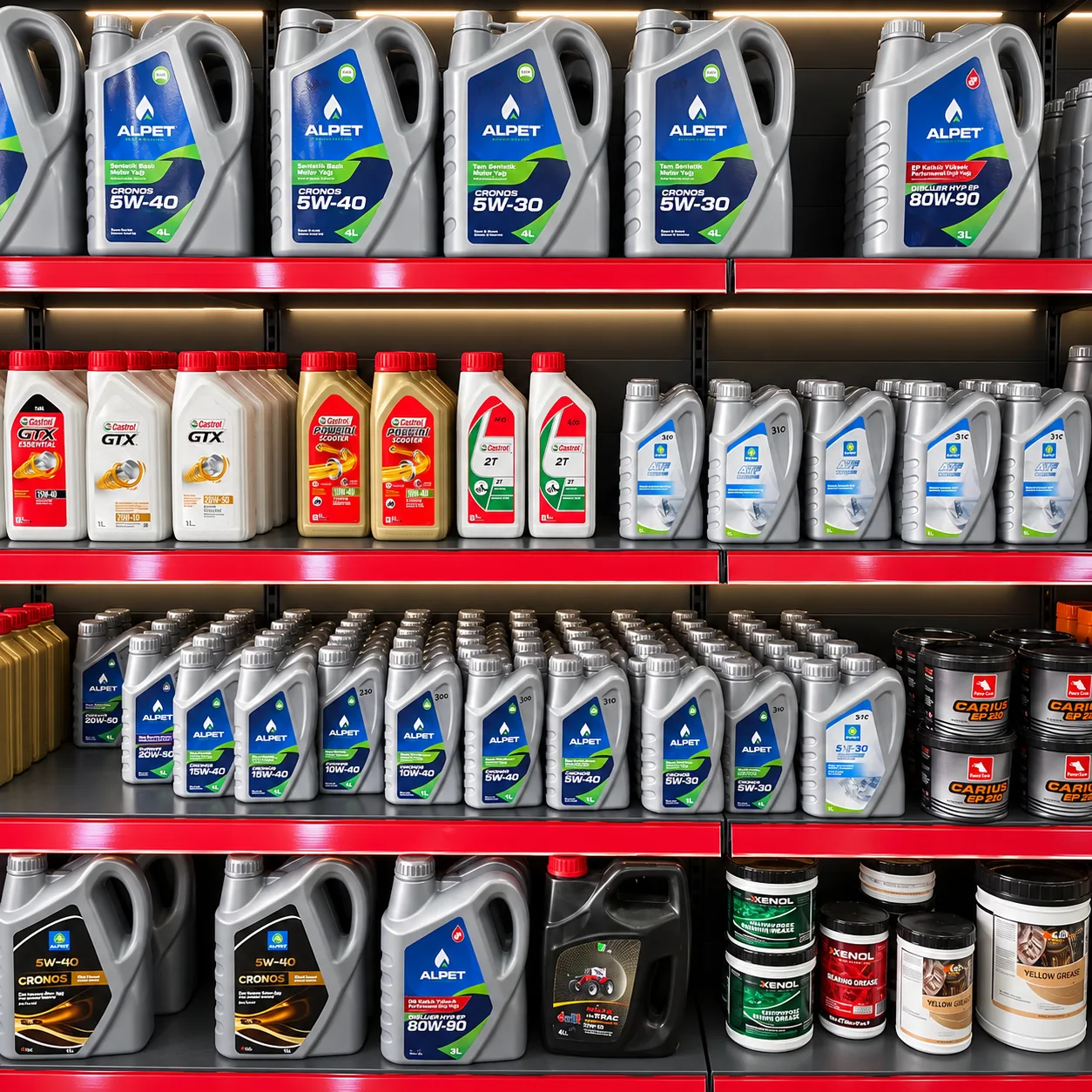 Motor yağları ve araç ürünleri - Ali Edip Petrol market